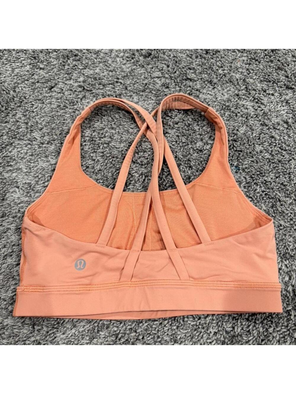 Lululemon Peach Cross-Back Sports Bra Size 4